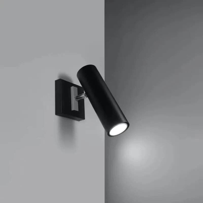 DIREZIONE black wall light