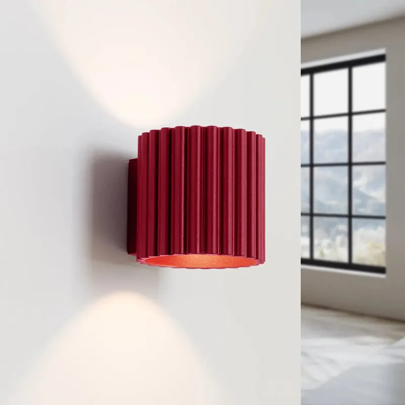 AURA wall light, burgundy, G9