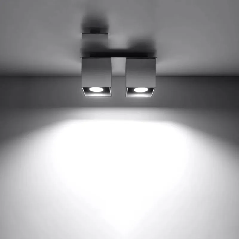 QUAD 2 Grey Ceiling Light