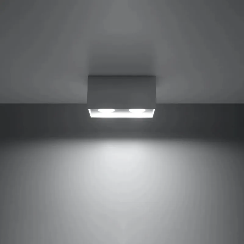 QUAD ceiling light, grey