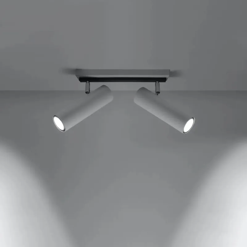 DIREZIONE 2 white ceiling light