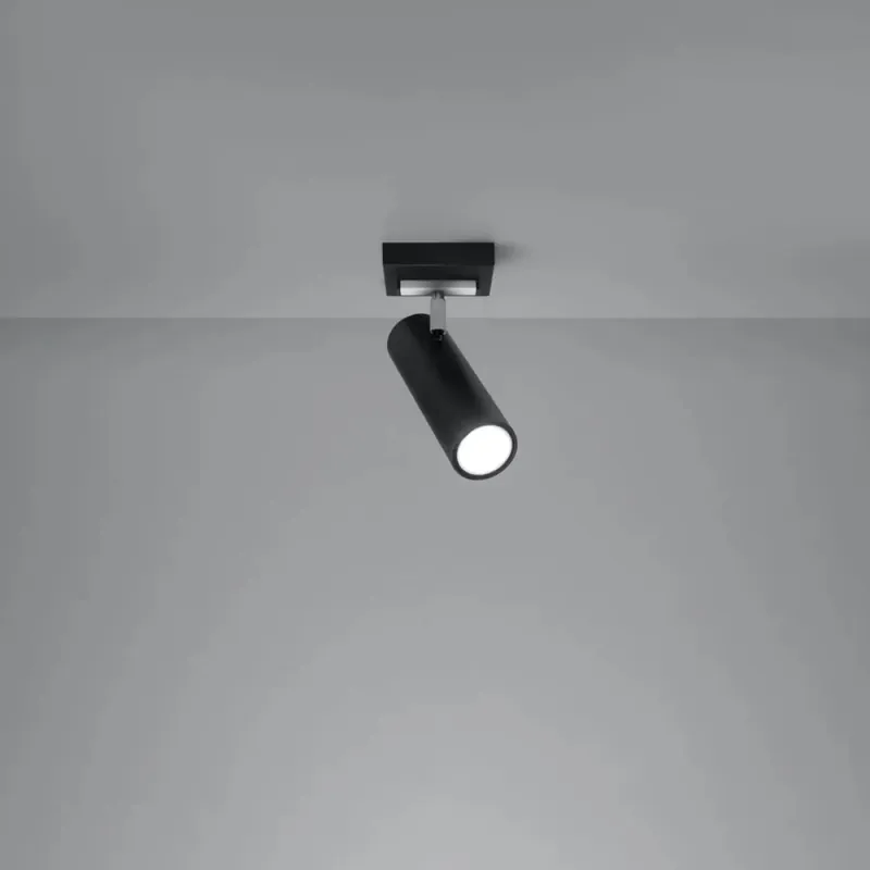DIREZIONE 1 black ceiling light