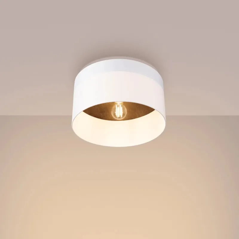 TELESTO ceiling light, white\\/dark brown
