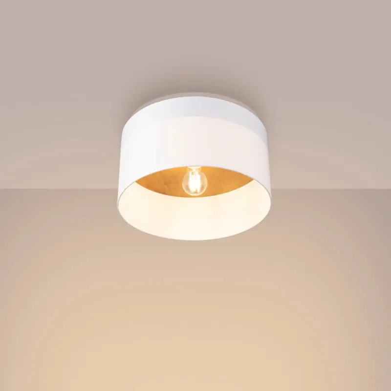 TELESTO ceiling light, white\\/light brown