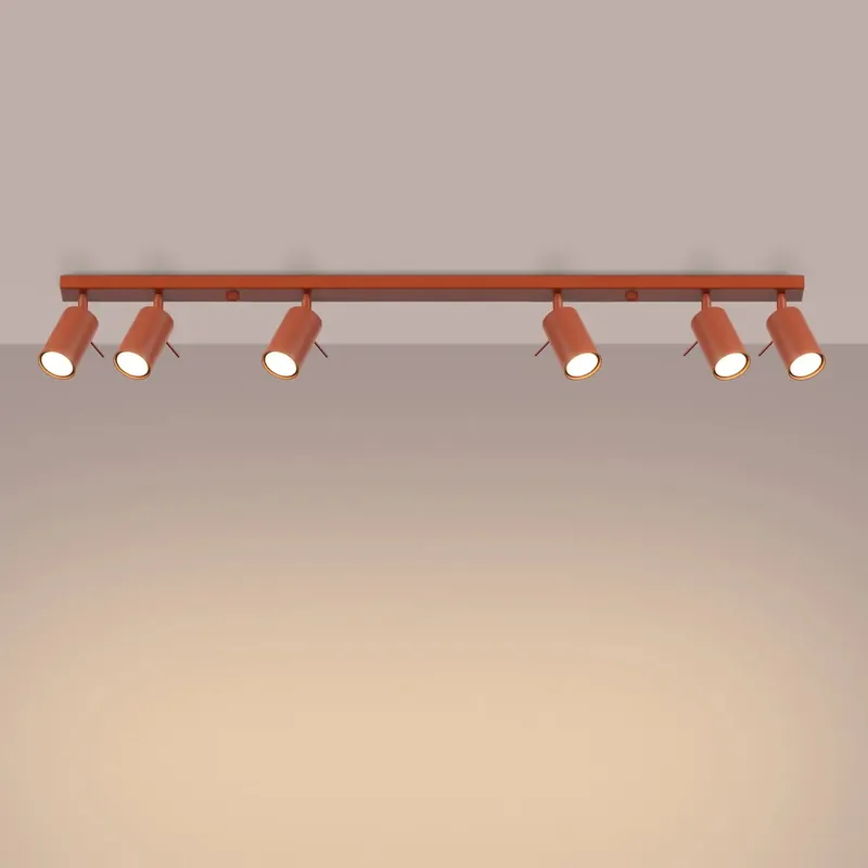 RING 6L ceiling light, ochre red
