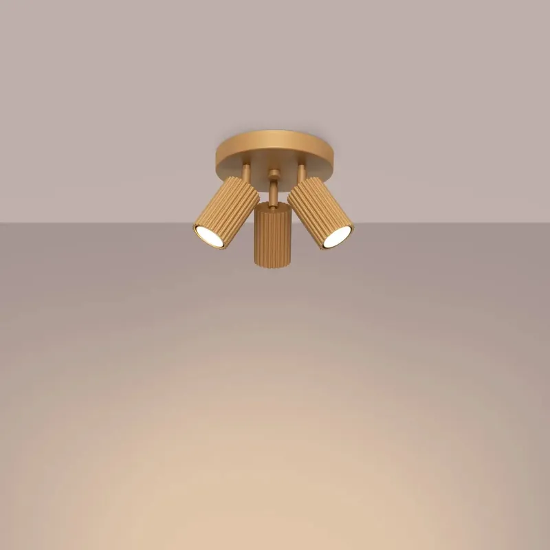 KARBON 3P Gold Ceiling Light