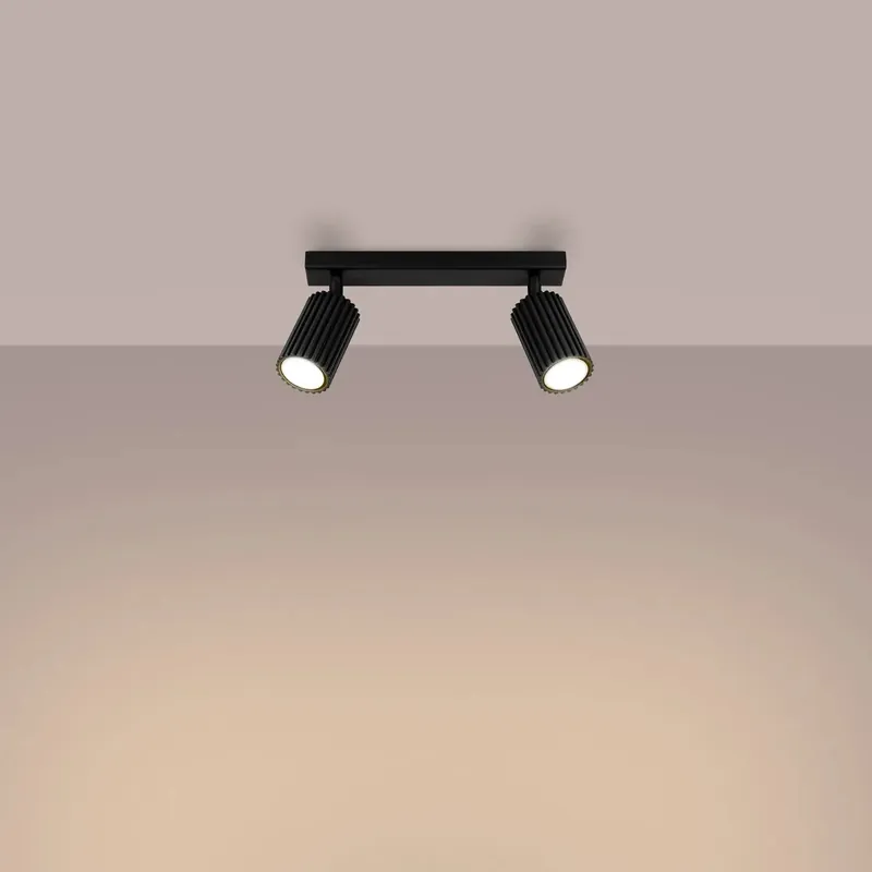 KARBON 2 black ceiling light