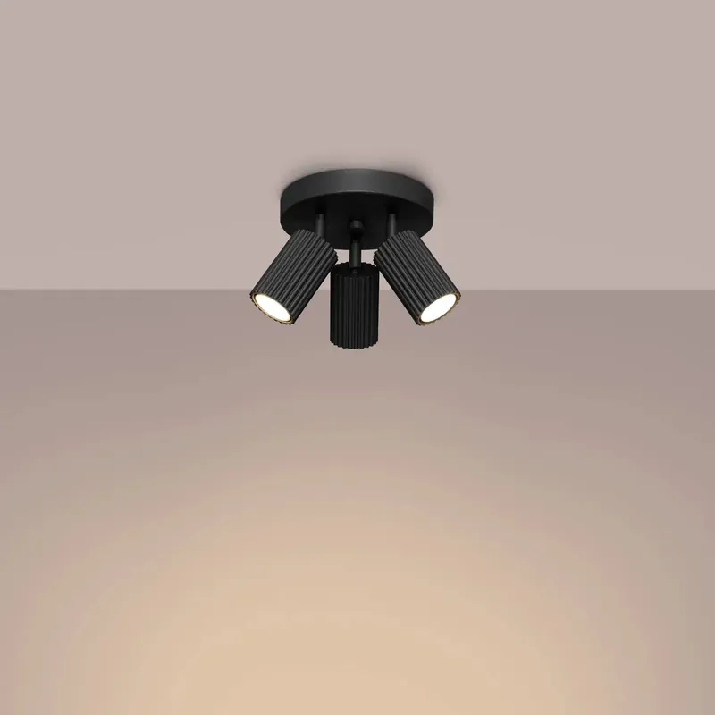 KARBON 3P black ceiling light