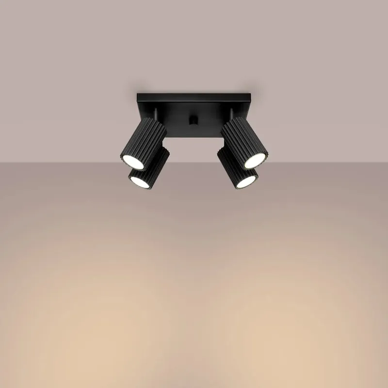 KARBON 4 black ceiling light