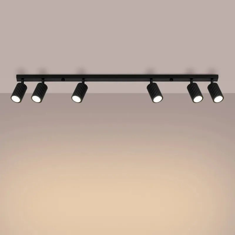 KARBON 6L black ceiling light