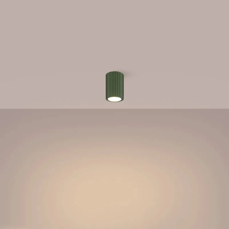 KARBON 10 ceiling light, olive green
