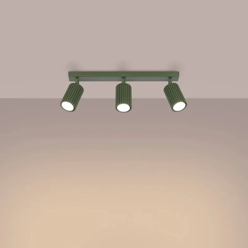 KARBON 3L ceiling light, olive green