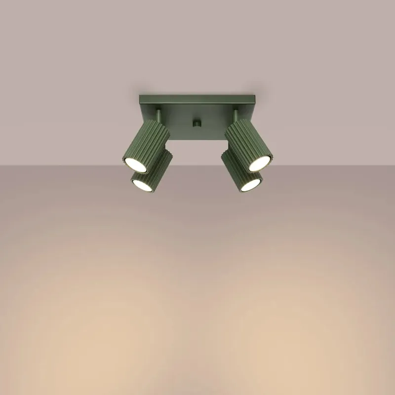 KARBON 4 ceiling light, olive green
