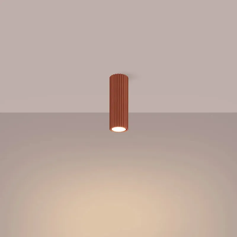 KARBON 20 ceiling light, ochre red