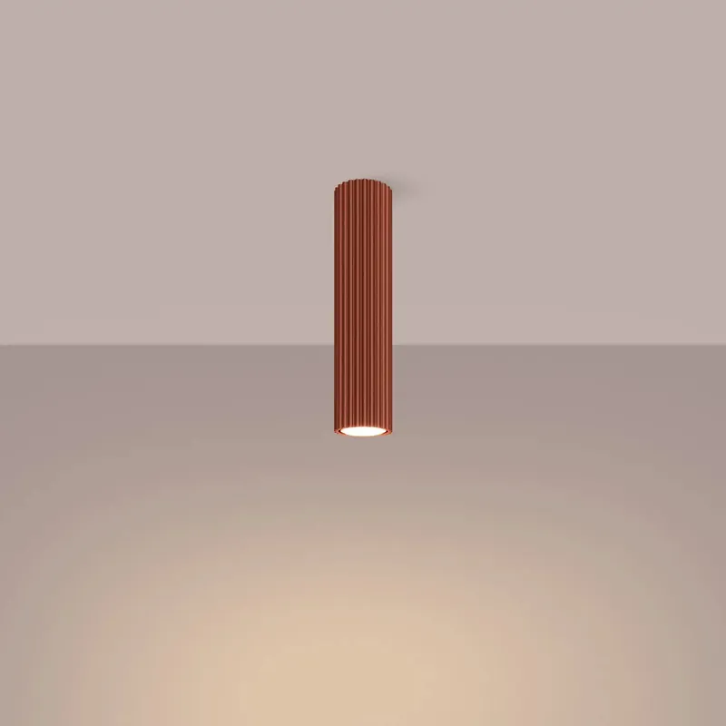 KARBON 30 ceiling light, ochre red