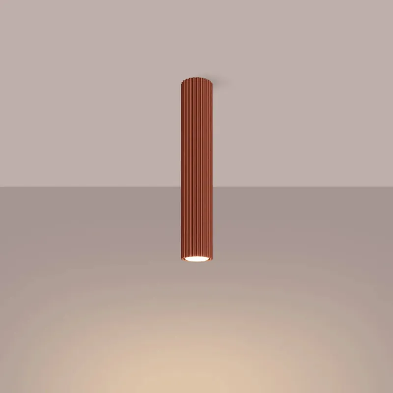 KARBON 40 ceiling light, ochre red