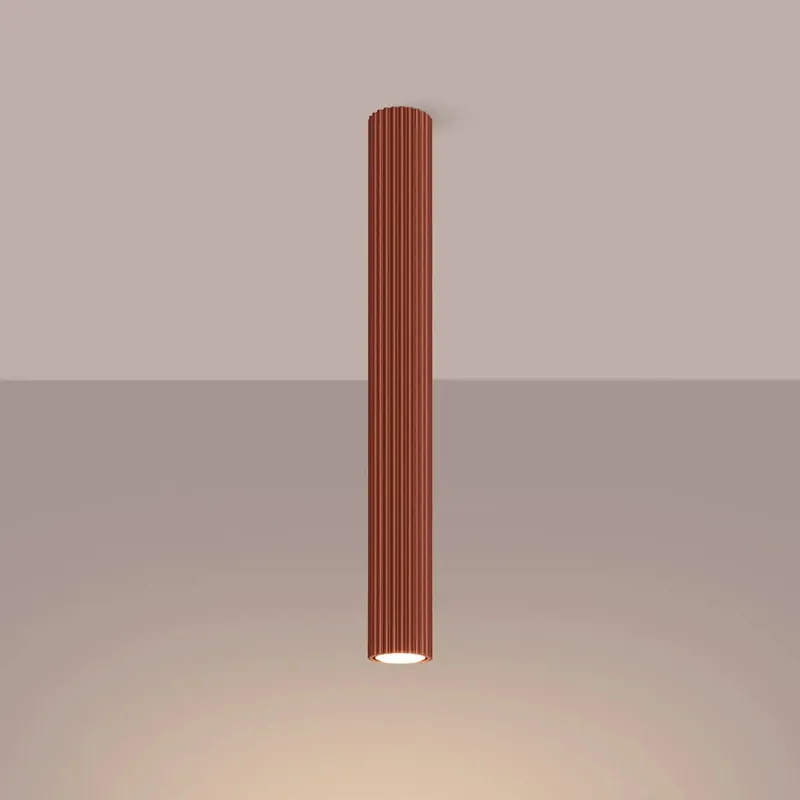 KARBON 60 ceiling light, ochre red