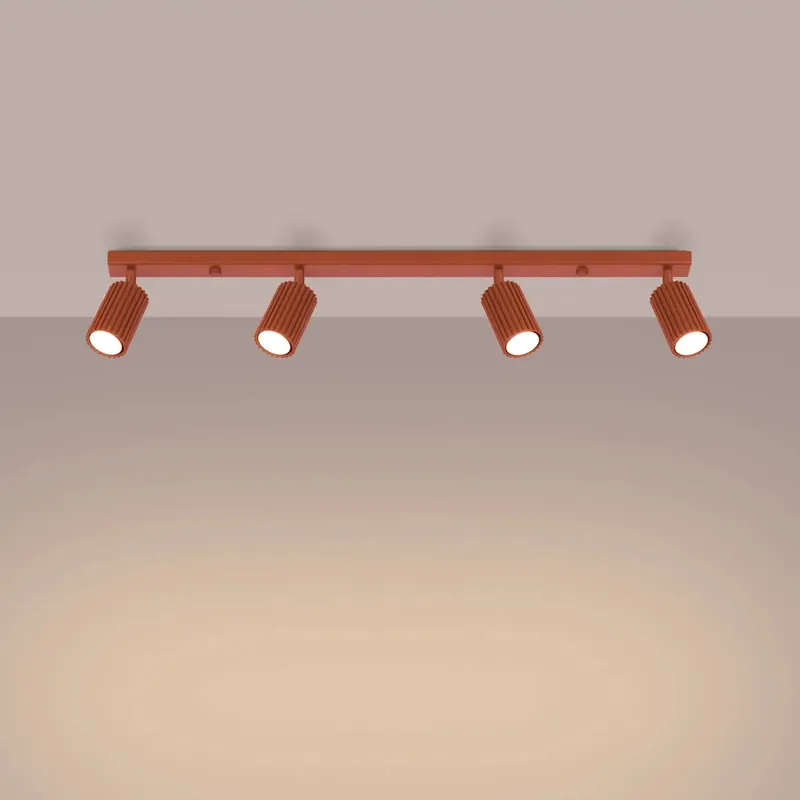 KARBON 4L ceiling light, ochre red