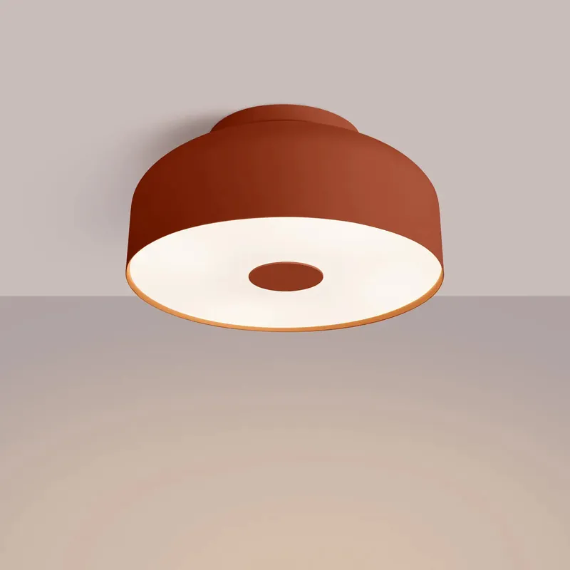 OMIQ ceiling light, ochre red