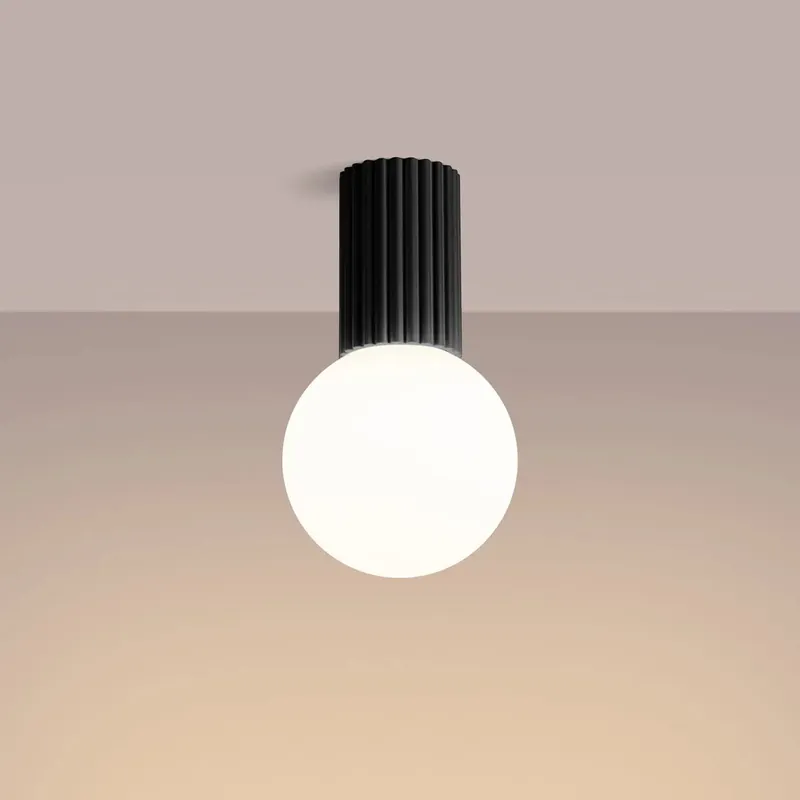 HALO black ceiling light IP44