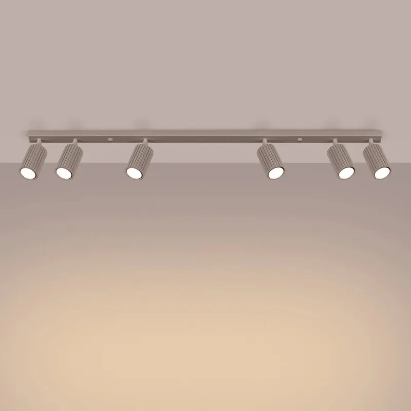 KARBON 6L taupe ceiling light