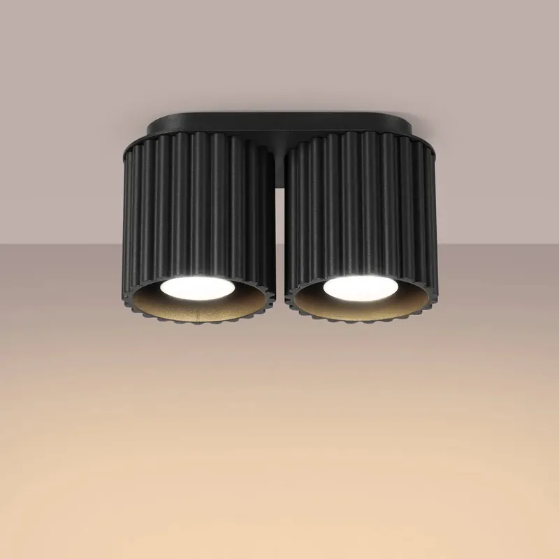 AURA 2 black GU10 ceiling light
