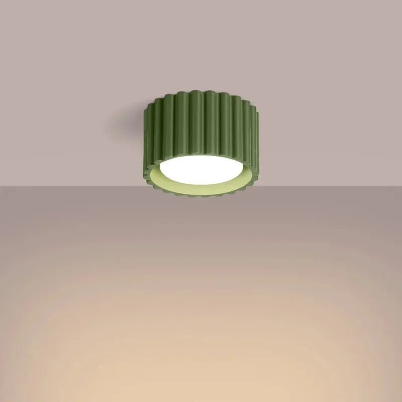 AURA 1 ceiling light, olive green, Gx53