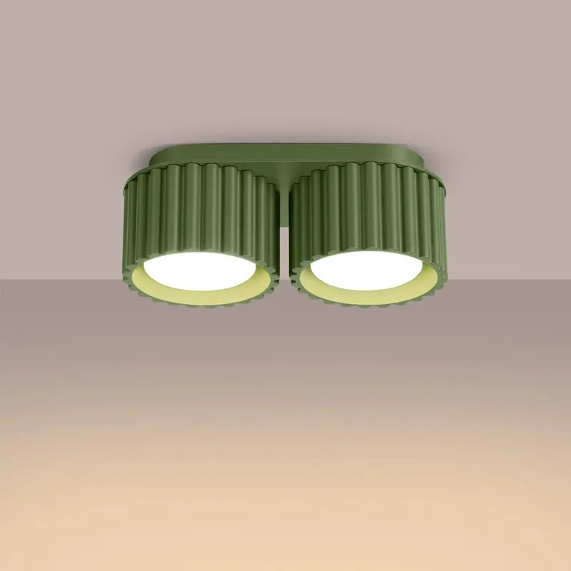 AURA 2 ceiling light, olive green, Gx53