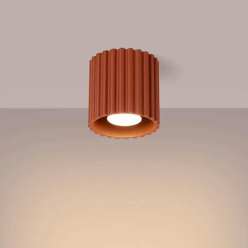 AURA 1 ceiling light, ochre red, GU10