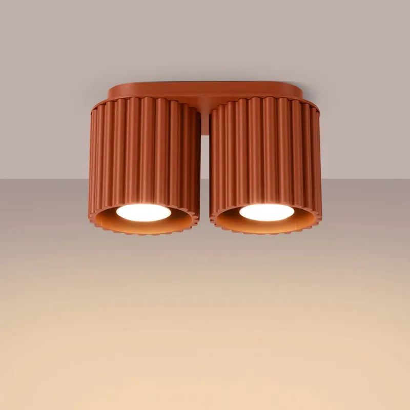 AURA 2 ceiling light, ochre red, GU10