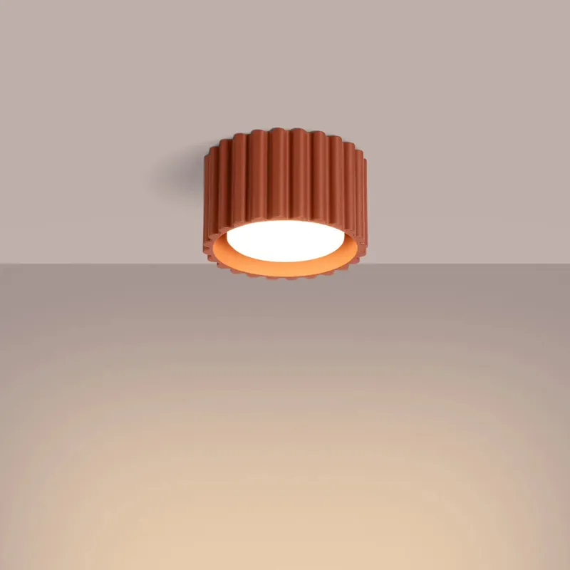AURA 1 ceiling light, ochre red, GX53