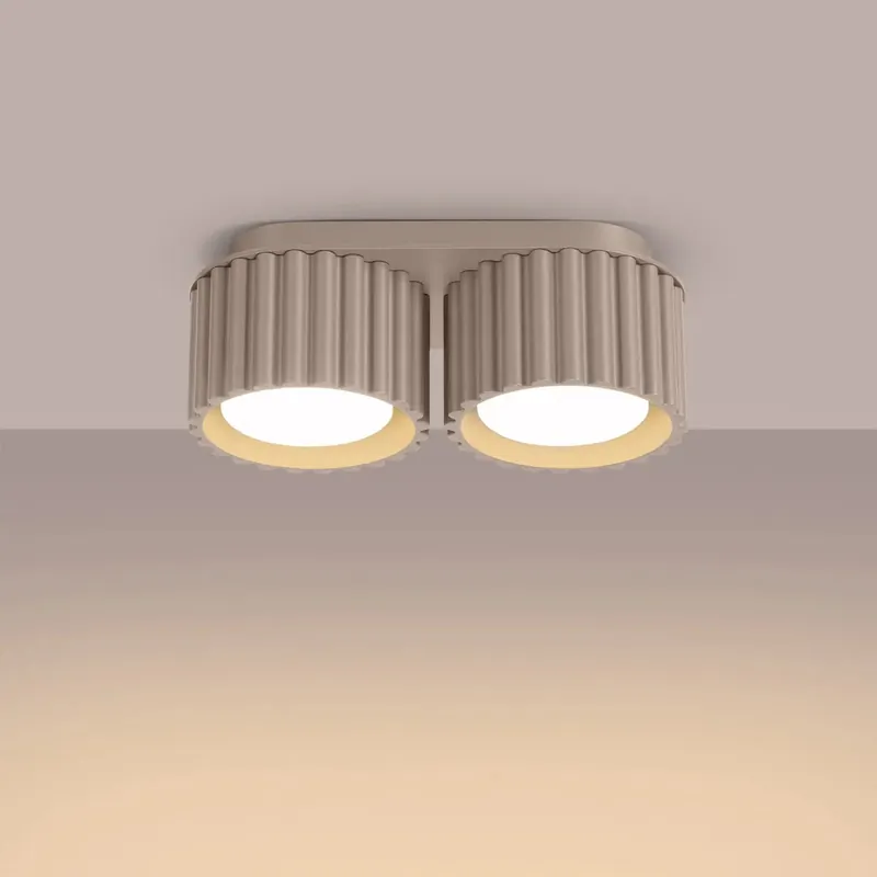 AURA 2 taupe ceiling light Gx53