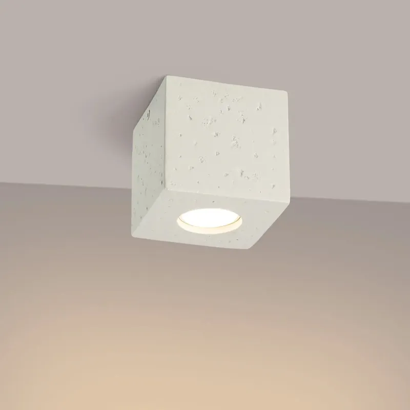 QUAD ceiling light, beige concrete