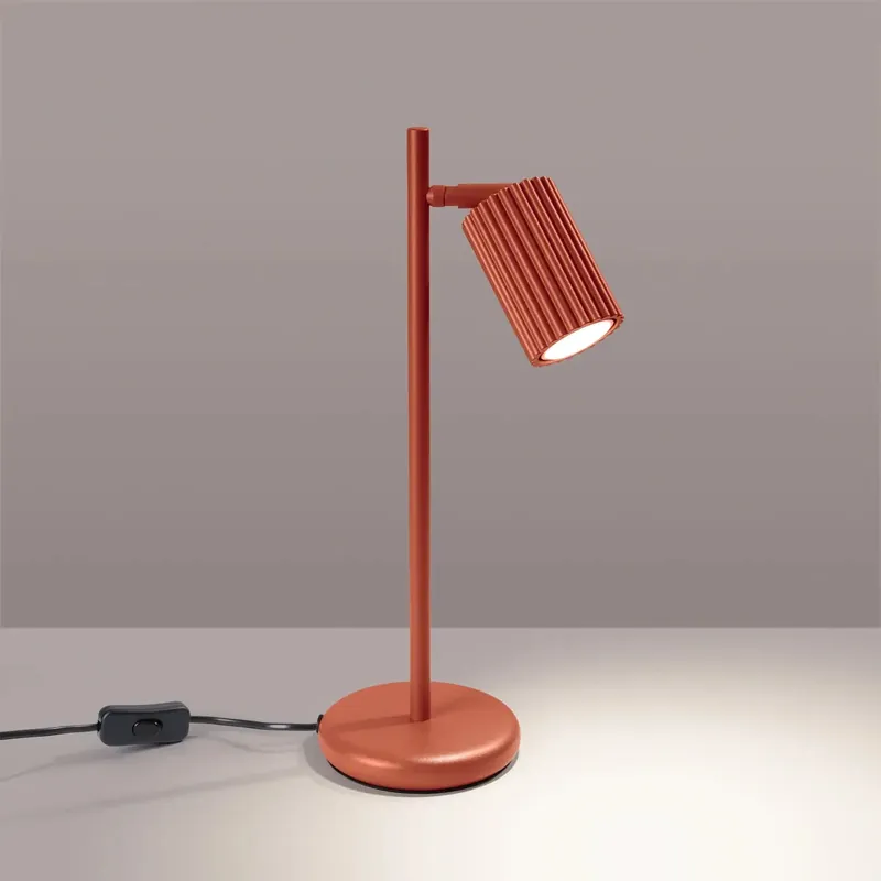 KARBON table lamp, ochre red