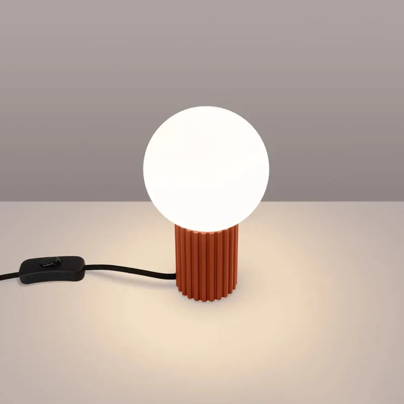 HALO table lamp, ochre red