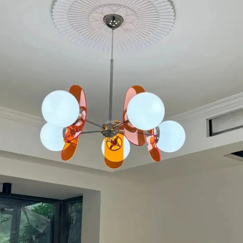 Modern Retro Bauhaus Chandelier, Nordic Design, Wabi Sabi Style Pendant Lamp, Eye Protection Lamp, Medieval Style, for Restaurant.