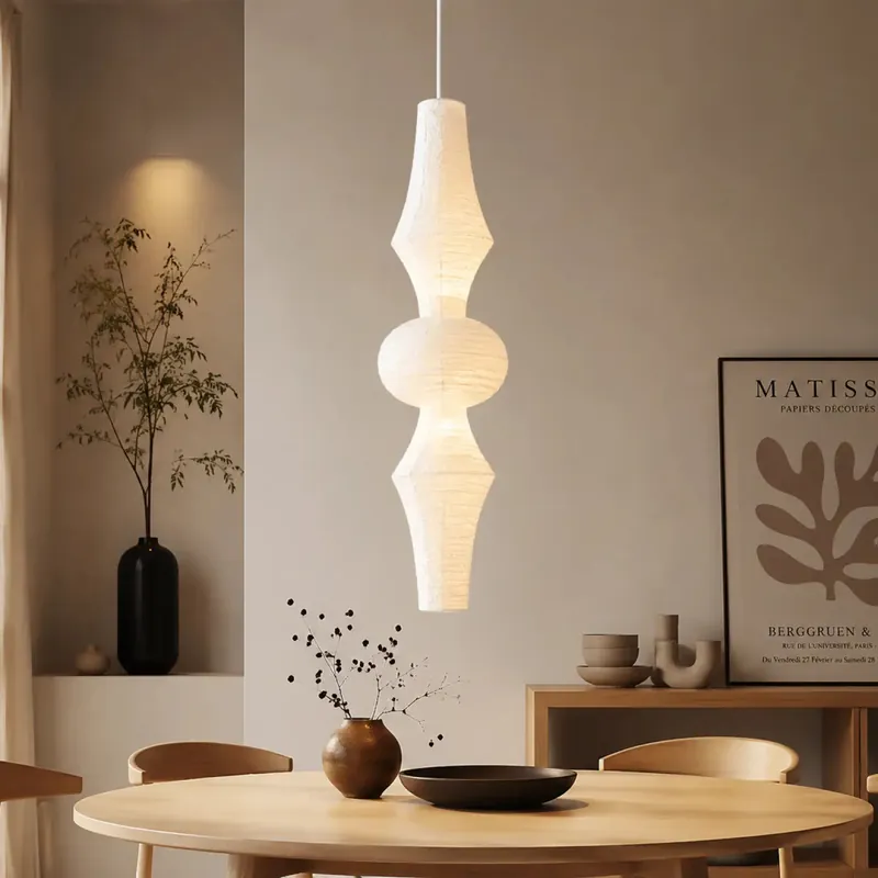 Japanese Design Akari Noguchi Yong Pendant Lamps LED E27 Wabi-sabi Modern Hanging Lamp for Living Room Sofas Home Decor Bedroom