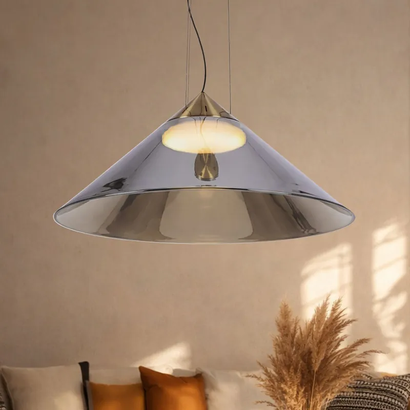 Suspension Presto 50 — Verre fumé & or satiné, GX53