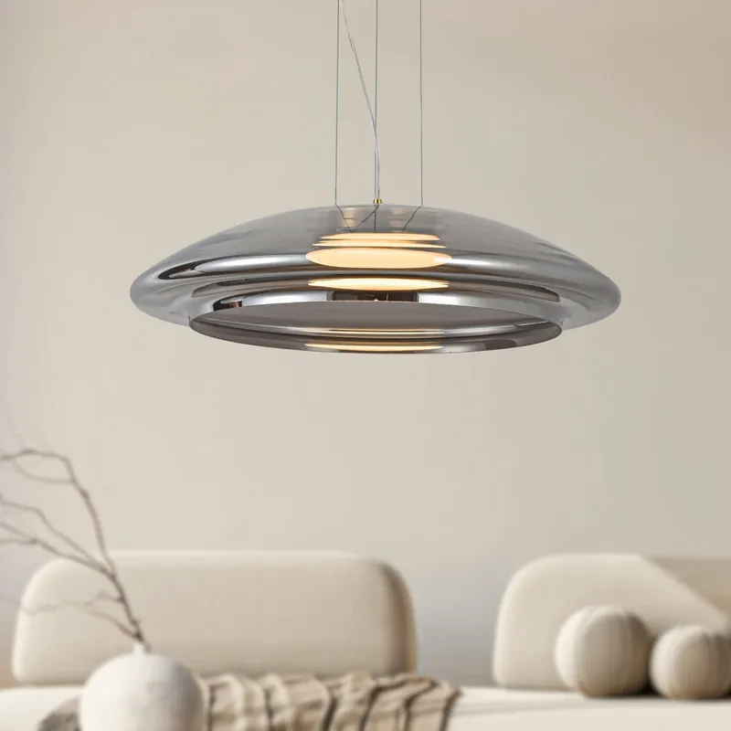 Suspension Ombre 42 — Verre fumé & or satiné, GX53