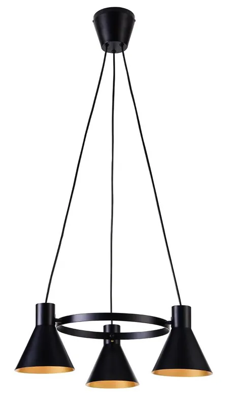Suspension MORE — 3×E27, noir