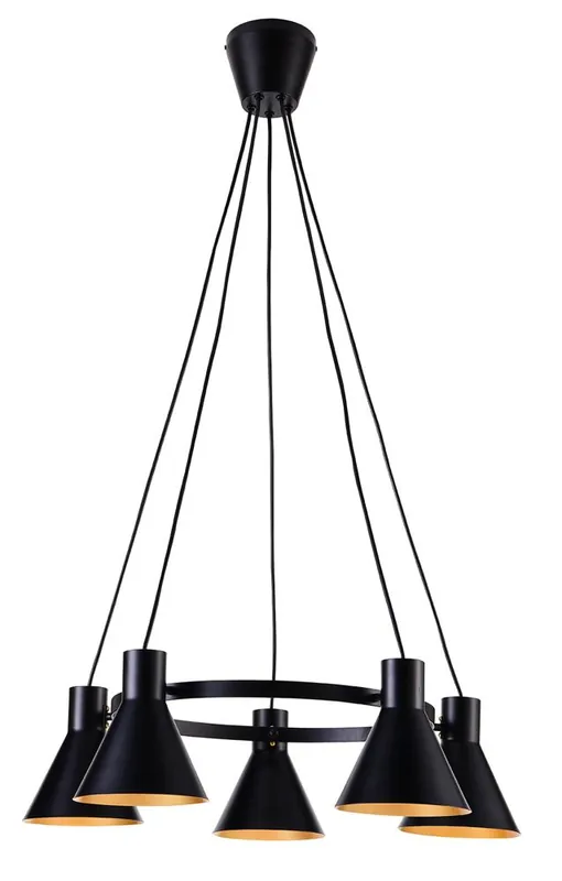 Suspension MORE — 5×E27, noir
