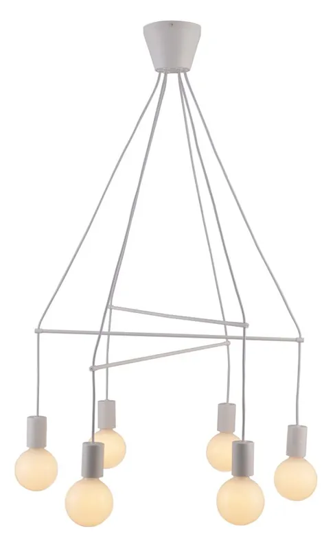 Suspension ALTO — 6×E27, mat blanc