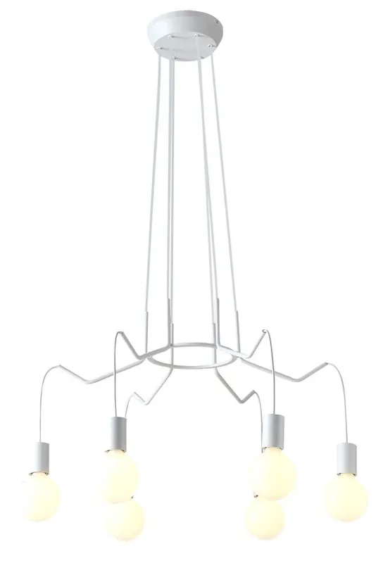 Suspension BASSO — 6×E27, mat blanc