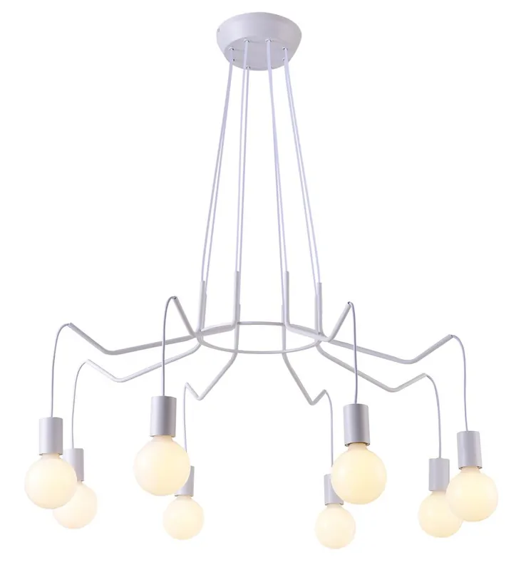 Suspension BASSO — 8×E27, mat blanc