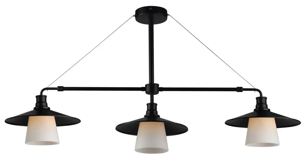 Suspension LOFT — 3×E27, noir