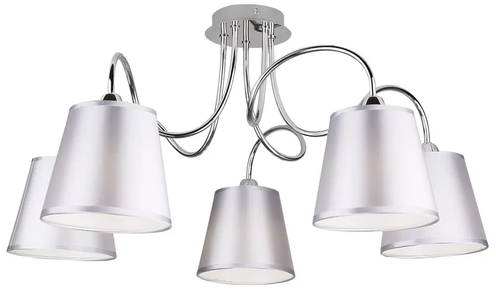 Suspension LUK — 5×E14, chrome