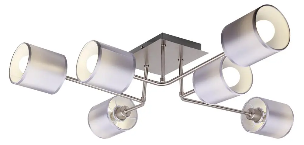 Suspension SAX — 6×E14, satiné nickel