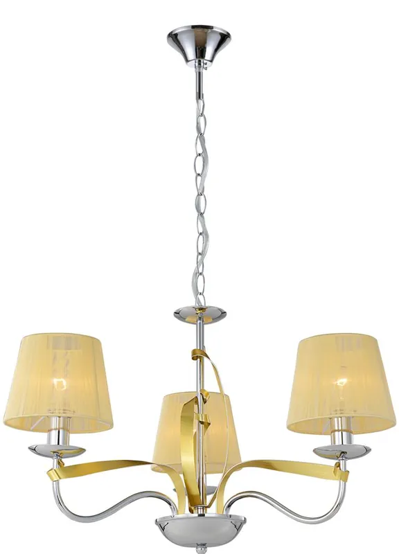 Suspension DIVA — 3×E14, chrome + doré