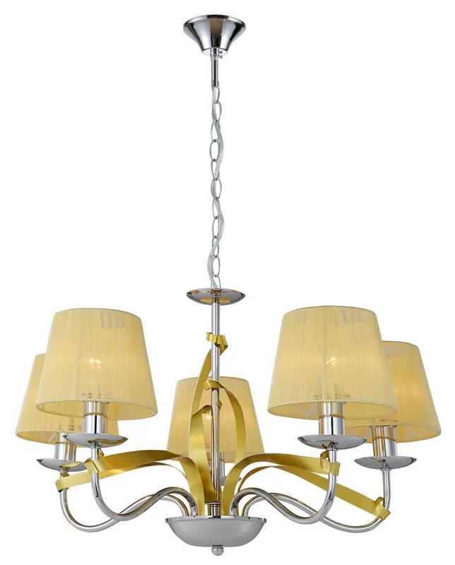 Suspension DIVA — 5×E14, chrome + doré