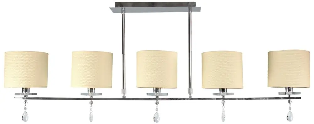 Suspension ESTERA — 5×E14, chrome